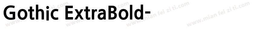 Gothic ExtraBold字体转换